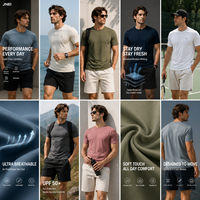 JENI Festival Travel 150gsm Heren Functioneel Shirt Snel Droogend Ademend UV-Beschermend Top voor Vakantie Evenementen