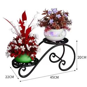 Hanging <b>Basket</b> Iron <b>Plant</b> Holder Round Wall Mounted <b>For</b> Balcony Indoor Use - Product Image 3