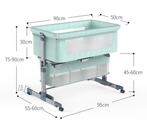 Cuna Móvil Moderna de Alta Calidad <span class=keywords><strong>para</strong></span> Bebés Recién Nacidos, Cuna Ajustable en Altura <span class=keywords><strong>para</strong></span> Dormitorio Infantil - Product Image 6