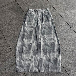 Pantalones Vaqueros Anchos de Pierna Ancha con Botones, Diseño Personalizado, Talla Grande para <span class=keywords><strong>Hombre</strong></span>, Pantalones de Mezclilla para <span class=keywords><strong>Hombre</strong></span> - Product Image 2