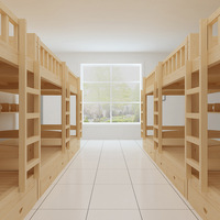 Lit superposé moderne en bois massif couleur personnalisée 2026 pour chambre d'enfant avec escalier, rangement à deux niveaux, cadre de lit double Queen pour adulte