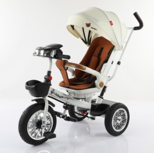 Tricycle de luxe 4-en-1 pour enfants avec guidon pliable, musique Bluetooth, lumière et roues anti-explosion USB – Vélo premium pour tout-petits - Product Image 3