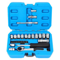 Kit de clés à cliquet professionnelles à passage direct en chrome vanadium pour les travaux d'amélioration domestique et l'entretien automobile