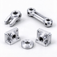 Pièces robotiques CNC sur mesure à haute tolérance, supports de jonction en aluminium, bielles et plaques à bride pour assemblage mécanique robotique
