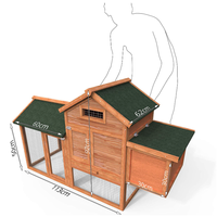 Vente chaude transfrontalière en bois maison pour animaux de compagnie jardin extérieur cages à poulets et villas pour la volaille
