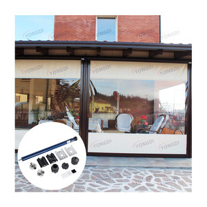 Rideaux motorisés électriques imperméables pour l'extérieur, rideaux transparents noirs pour patio, café, tubulaires, manuels, moteur, application Wifi contrôlée, simples - Product Image 4
