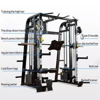 Smith Integrated Trainer Gantry Squat Rack Commercial Fitness Gym Equipment Squat rack con cables Estación combinada