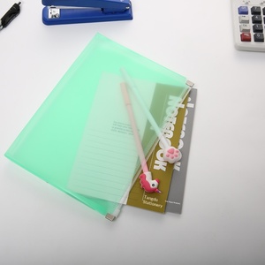 Pochette zippée imperméable en PP, dossier zippé translucide A4, enveloppe zippée durable en plastique PP, pochette pour <span class=keywords><strong>documents</strong></span>, couleurs assorties - Product Image 3