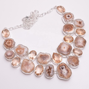 แฟชั่นสร้อยคอ Druzy พลังงานแสงอาทิตย์ควอตซ์ - Product Image 3