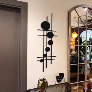 Décoration Murale Géométrique Nordique OEM en Métal Découpé au Laser, Cercles et Rectangles Abstraits 3D, Couleurs Personnalisables, Effet Flottant - Product Image 6