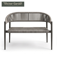 Ensemble de bancs de jardin modernes en aluminium pour l'extérieur, table et bancs de patio en gros pour le jardin