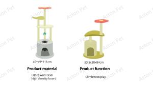 <span class=keywords><strong>Edora</strong></span> durevole Multi-funzionale Indoor gatto Skypost gatto gatto arrampicata nido e salto piattaforma fiore Pet letto torre - Product Image 2