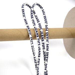Custom Logo Cord Nylon Jacquard Drawstring With Letters Clothing Pants Round Recycled Rope Drawcord - Product Image 4
