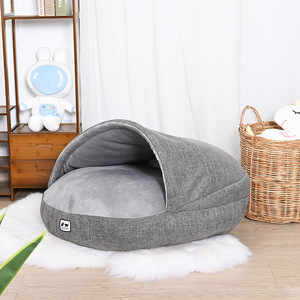 IVYPET Großhandel superweich bequem rund Hund&Katze Höhlenbett mit Kapuzenbezug - Product Image 4