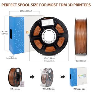 OEM/ODM <span class=keywords><strong>ISANMATE</strong></span> Filament ASA durable et prêt pour l'extérieur Bobine brune 1kg résistante aux UV pour imprimantes 3D - Product Image 6