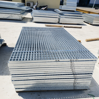 Grille en acier galvanisé à chaud, grille en barres soudées pour couvercle de tranchée, passerelle industrielle, plateforme