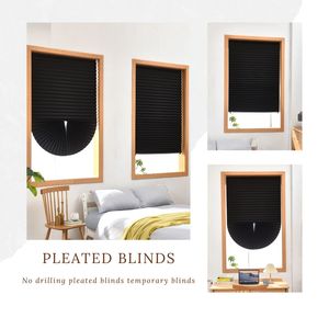 ستائر ورقية مطوية قابلة للقطع 36 عبوة ظلال ورقية ذاتية اللصق بدون حفر ستائر تعتيم مؤقتة - Product Image 6