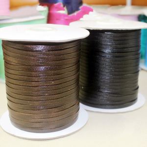 4 mm Polyester Flat Waxed Cord Colorful Korea Polyester Flat Wax String Rope - Product Image 3