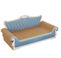 Canapé pour animaux de compagnie, lit de repos rectangulaire antidérapant en fibre durable pour chat et chien, zone de jeu et de griffage pour salon
