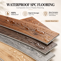Carrelage de sol SPC texturé antidérapant, épaisseur 12 mm, revêtement de sol en plastique imperméable pour escaliers, couloirs, écoles et hôpitaux