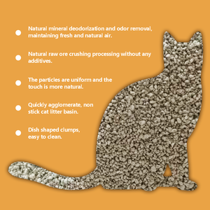 인기 판매 맞춤형 4kg 7kg 8kg 20kg 천연 미네랄 분쇄 생분해성 빠른 응고 99% 먼지 없는 저분진 고양이 모래 - Product Image 3
