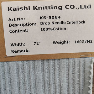 Tela de <span class=keywords><strong>Algodón</strong></span> <span class=keywords><strong>Pima</strong></span> de Alta Calidad, Suave y Cómoda, 100% <span class=keywords><strong>Algodón</strong></span>, Tejido Interlock de Punto de Aguja - Product Image 6