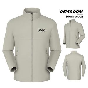 Wholesale Custom logo Outdoor Windproof Waterproof <b>Jacket</b> <b>Men</b> Long Sleeve <b>Jacket</b> Activewear Stand Collar Softshell <b>Jacket</b> - Product Image 3