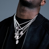Entièrement 3mm Iced Out Tennis Chaîne Collier De Luxe Fine Jewelry Gra Certification Moissanite Tennis Chaîne