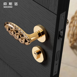PVD Altın Kaplama Modern Lüks Çinko Alaşımlı Çok Satan Kapı Kolu Seti Yüksek Kaliteli Villa, Oturma Odası ve Otel Kullanımı İçin Kapı Kolları - Product Image 1