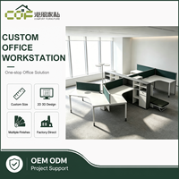 Poste de travail modulaire de bureau moderne de haute qualité à 120 degrés, bureau de poste de travail