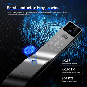 Serrature digitali elettriche automatiche Tediton Tuya con riconoscimento facciale 3D, impronta digitale biometrica e tecnologia AI. - Product Image 6