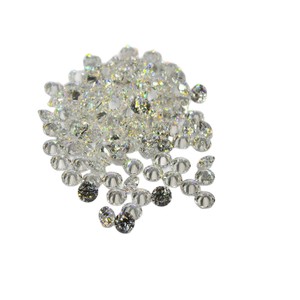 Synthetic Round Brilliant Cut Loose Diamonds 1-3mm Off White For Jewelry Making - Product Image 5