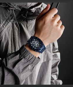 NAVIFORCE 7105 BEBEBE Montres mode pour hommes à quartz de bonne qualité montres étanches en silicone avec aiguilles lumineuses montres-bracelets de sport - Product Image 2