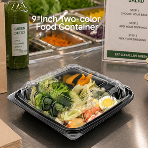 Factory Customized 9 Inch Disposable Lunch Boxes Clamshell Takeout Food Containers - Product Image 1