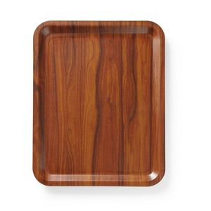 Plateau de service rectangulaire en acajou AmerBox, antidérapant, laminé, 460x360mm - Product Image 1