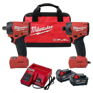 Nouveau modèle <span class=keywords><strong>Milwaukee</strong></span> <span class=keywords><strong>M18</strong></span>, kit d'outils électriques durables sans fil, clé dynamométrique de 1/2 pouce, tournevis avec 2 batteries lithium-ion, kit d'outils - Product Image 1