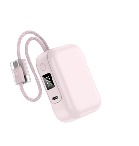 HIgh Quality 22.5W Fast Charging 10000mAh Mini LED <b>Display</b> Power bank With Dual <b>Cable</b> - Product Image 6