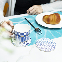 Sous-verres en céramique personnalisés imprimés en gros, antidérapants, écologiques, durables, carrés, blancs unis, pour sublimation