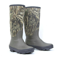 Bottes de pluie montantes en néoprène et caoutchouc antidérapantes YL-132 pour hommes, idéales pour la chasse - Vente en gros