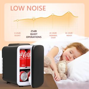 Euhomy Bán Buôn <span class=keywords><strong>Mini</strong></span> Tủ Lạnh 4 Lít/6 Lon Tủ Lạnh Nhỏ Xách Tay Mát Và Ấm Hơn Cho Chăm Sóc Da, Mỹ Phẩm, Nước Giải Khát - Product Image 5