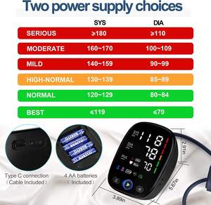 Monitor de Pressão Arterial para Adultos Crianças Punho Ajustável (16-40cm) 24H Rastreamento Dinâmico IPX2 Impermeável - Product Image 4