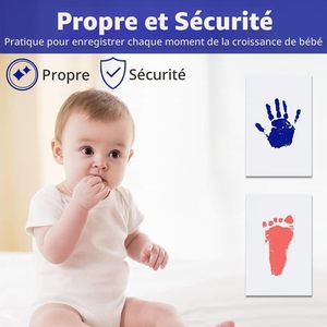 Kit d'empreintes sans encre pour mains et pieds de nouveau-né, empreintes de pattes de chiens et animaux de compagnie, cadre décoratif pour la maison, cadeau souvenir familial - Product Image 3