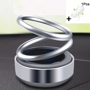 Deodorante per Auto aromaterapia doppi anelli sospensione rotante rotante diffusore Auto solare profumo accessori per Auto interni - Product Image 1