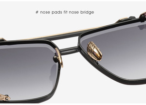<span class=keywords><strong>Gafas</strong></span> de Sol Cuadradas de Moda de Alta Calidad para Hombre, Estilo Steampunk Dorado 2026, <span class=keywords><strong>Gafas</strong></span> de Sol Metálicas Extra Grandes con Parte Superior Plana - Product Image 6
