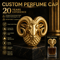 Alpine Ram Zamac Perfume Cap Helical Horn Swirl Bovine Lambent Finish Rendering-to-Real Custom OEM No Stock