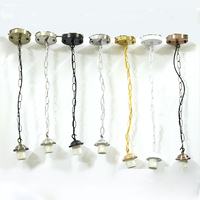 Vintage E27/E26 Lampe Base Rose Chaîne Lustre Pendentif Plafonnier Ampoule Lampe Prise Raccord pour Rétro Incandescent