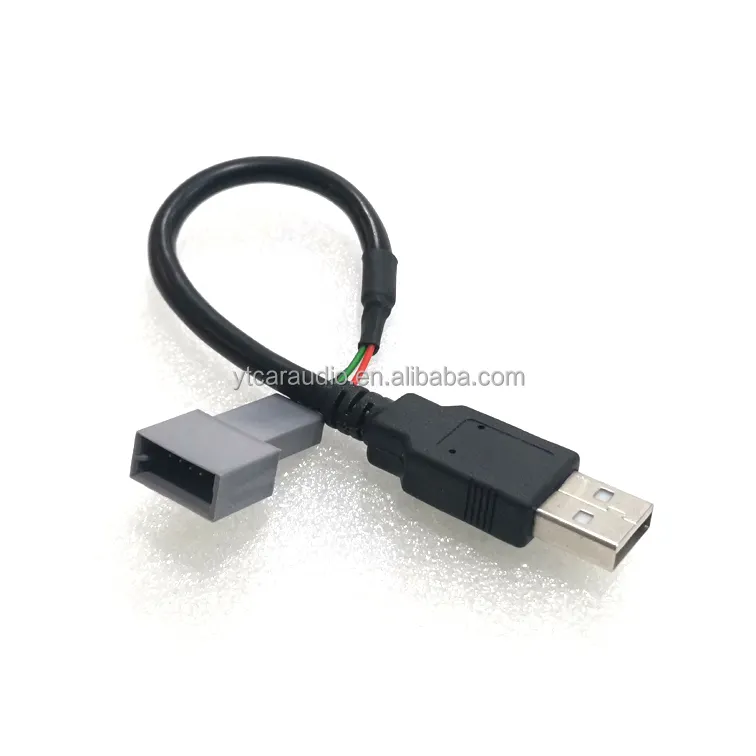 רכב אודיו רדיו 4Pin Conector מחליף יציאת USB מתאם עבור פיג 'ו 307 408 סיטרואן C4 C5 USB כבל העברה