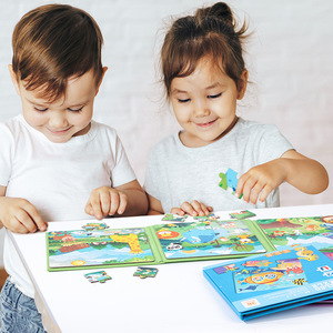 Livre de puzzle magnétique pour enfants 3 en <span class=keywords><strong>1</strong></span>, puzzle éducatif précoce pour tout-petits, puzzle à niveaux, <span class=keywords><strong>jouet</strong></span> d'apprentissage Montessori portable pour les voyages - Product Image 3