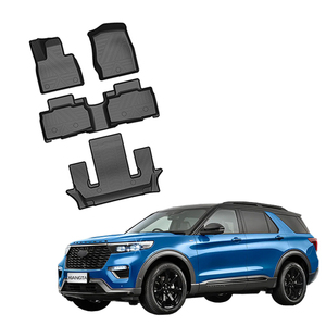 Alfombrillas delanteras y traseras de Tpe para coche, para <span class=keywords><strong>Ford</strong></span> <span class=keywords><strong>Explorer</strong></span> (seis asientos), 2019 +, Material de alta calidad - Product Image 1