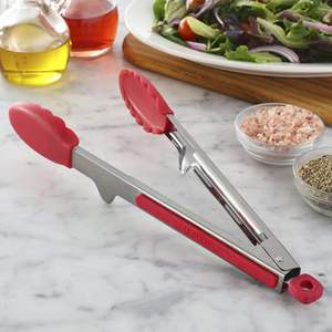 Pinces alimentaires Db 13,4 pouces avec poignées en nylon et silicone, spatules métalliques durables pour cuisine, barbecue, buffet - Product Image 4